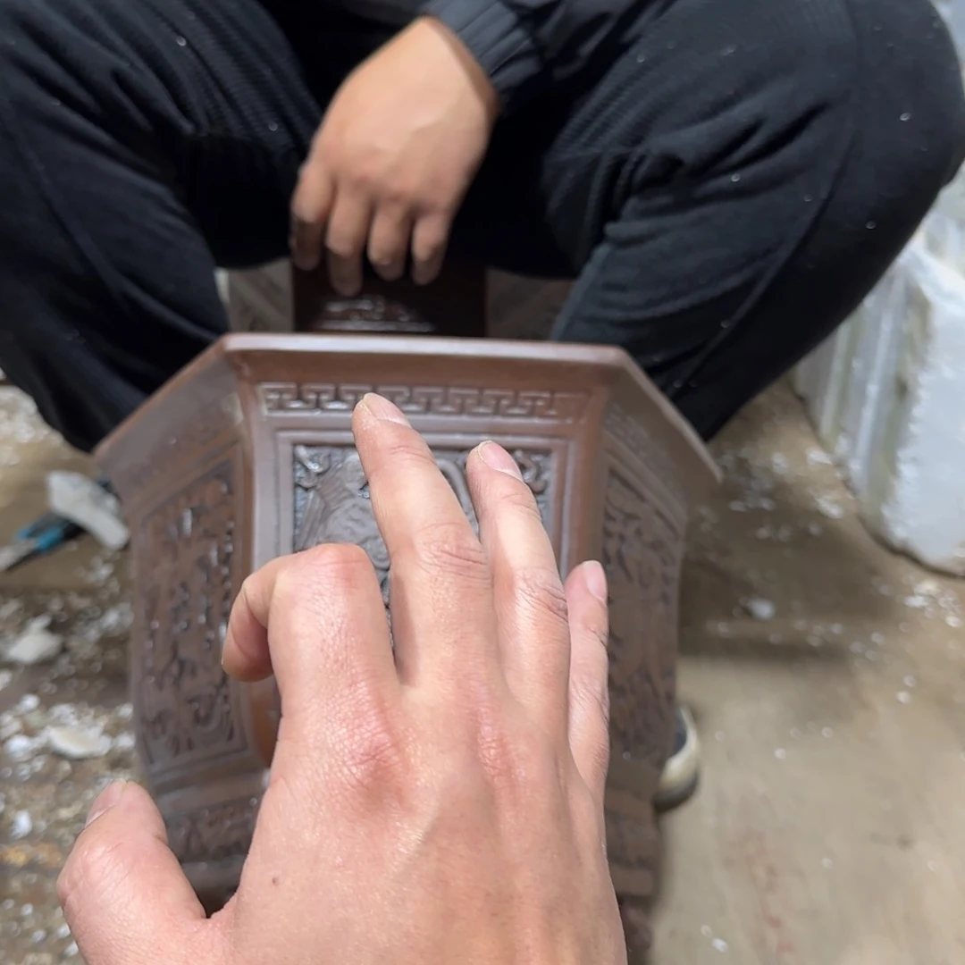 紫砂花盆口径27 23高度22