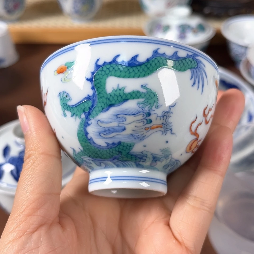 钱*.景德镇手工手绘茶具微瑕337