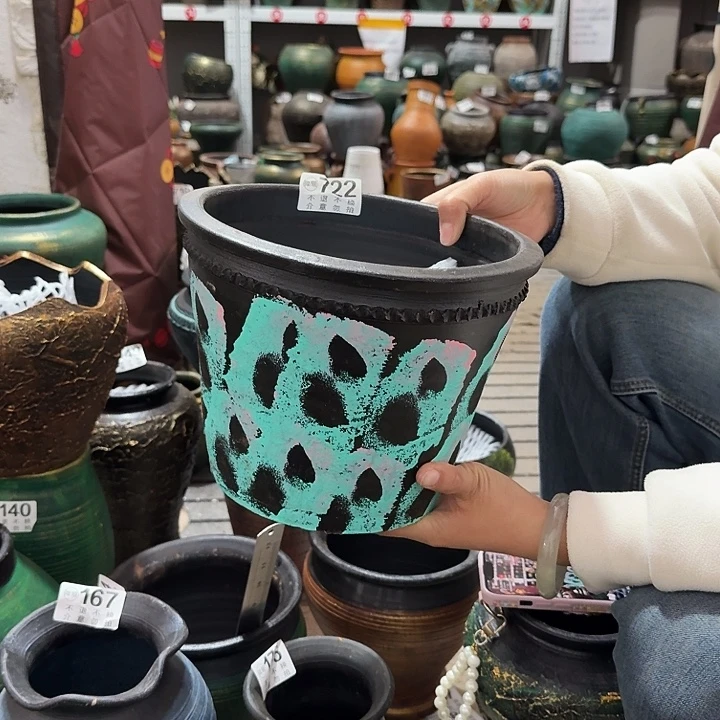 瑕疵彩绘大口722高度20口径25