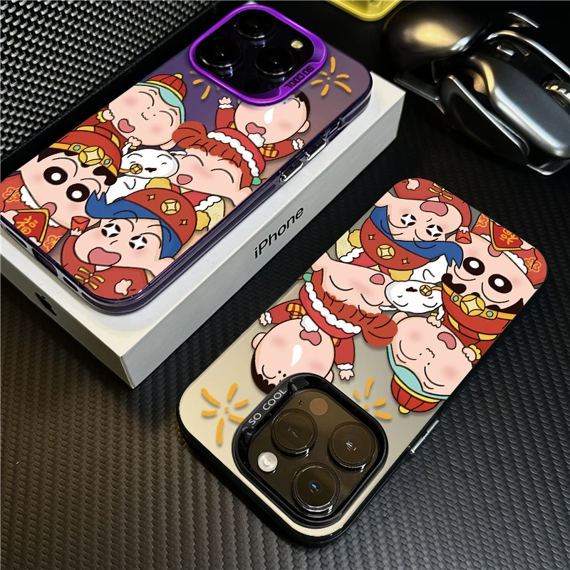 新年小新适用苹果16promax手机壳iPhone15创意14保护套17防摔卡通