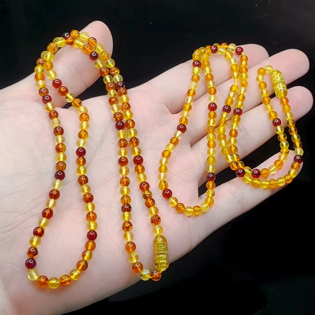 【李想精选】琥珀多宝女神项链M7【多样性发其一】约4mm