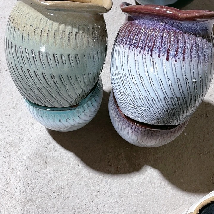 红陶口径13高度15四个正品