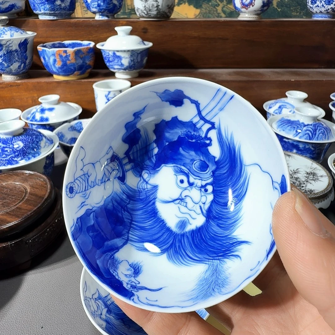 .***N泥塑主人杯手工手绘