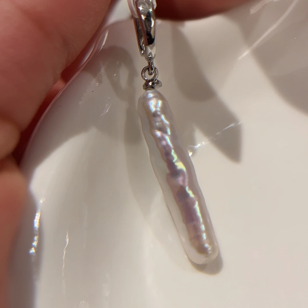 淡水珍珠耳饰合金