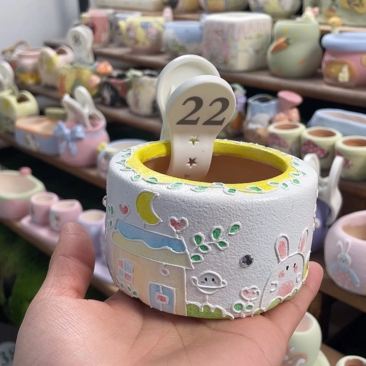 22…..手工手绘花盆
