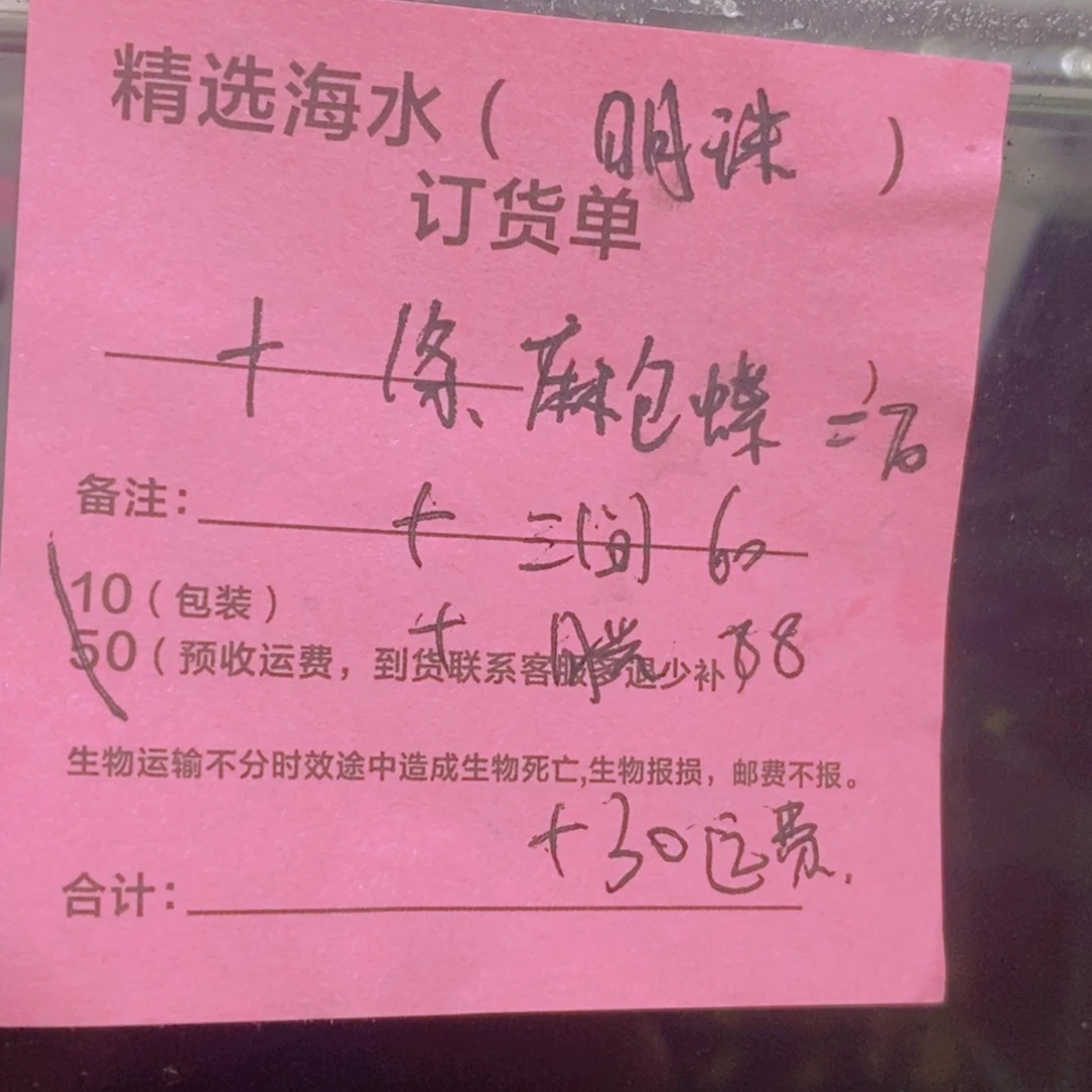 海水鱼麻包➕月光➕三间➕运费30