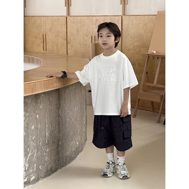 【现货】略略童装儿童半袖夏季字母圆领T恤252TX4201