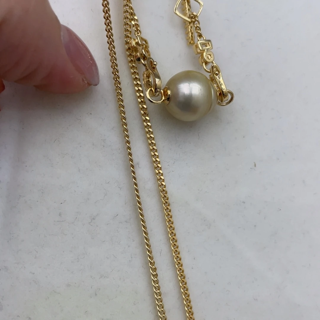 海水珍珠银S925镶嵌颈饰