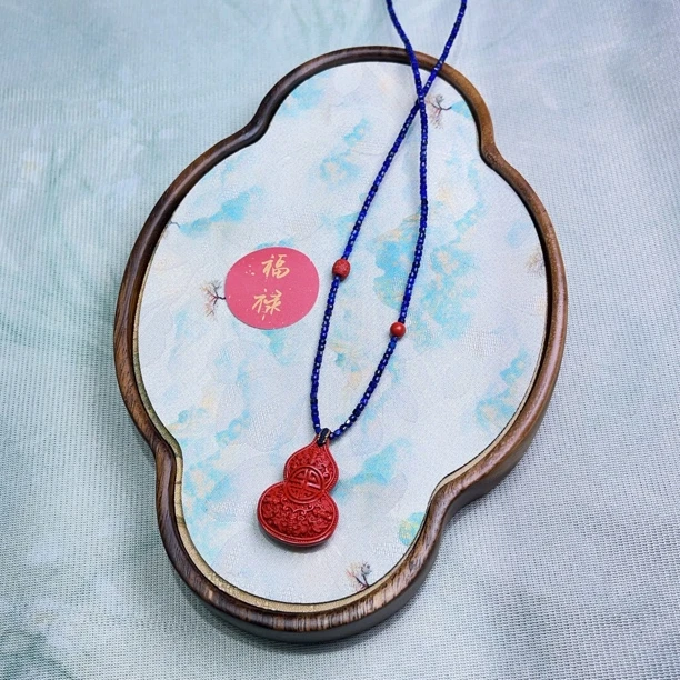 含辰砂工艺品高含量真朱砂水飞红砂福禄吊坠550