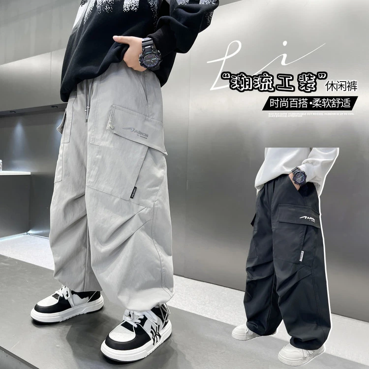 裤子休闲秋季字母印花男童中大童