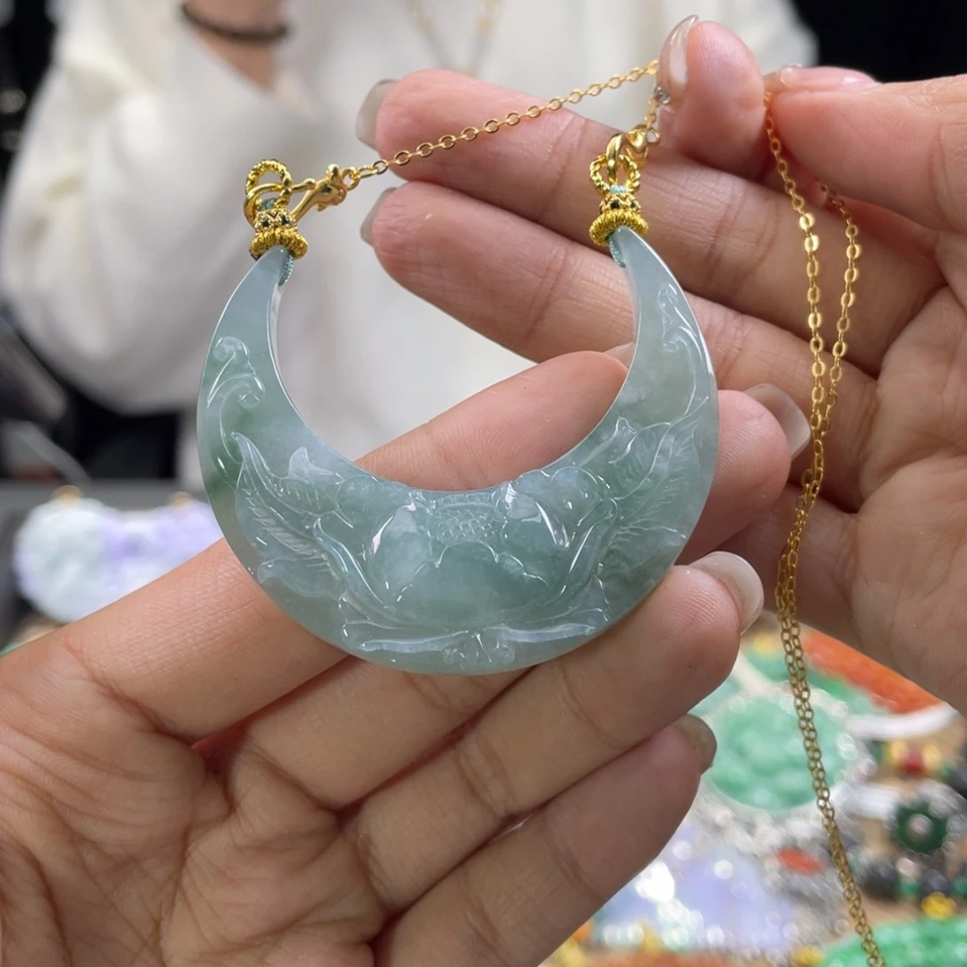 翡翠颈饰未镶嵌代编织