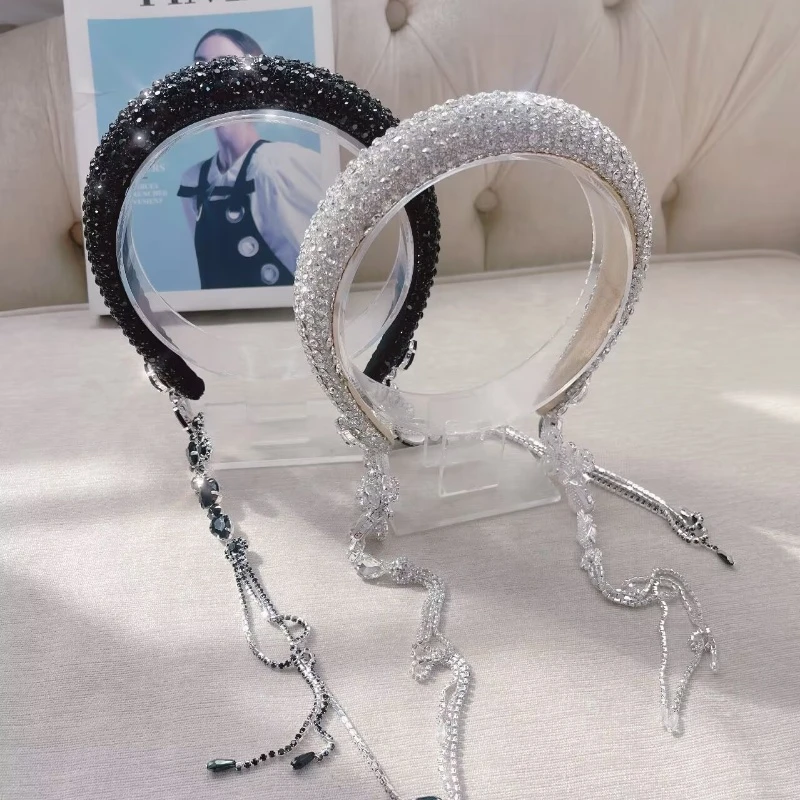 新设计感复古流苏发箍日常时尚百搭镶钻头饰高级感洋气发饰轻奢娘