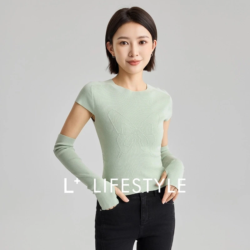 【谷邦L+】lifestyle 蝴蝶图案针织衫 L5131128-6