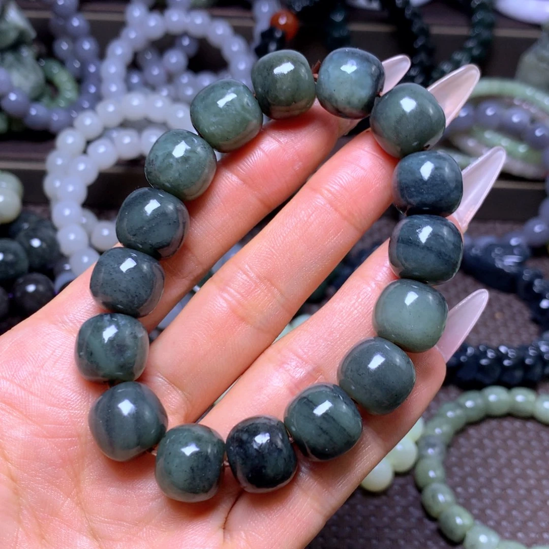 和田玉未镶嵌手串卡14