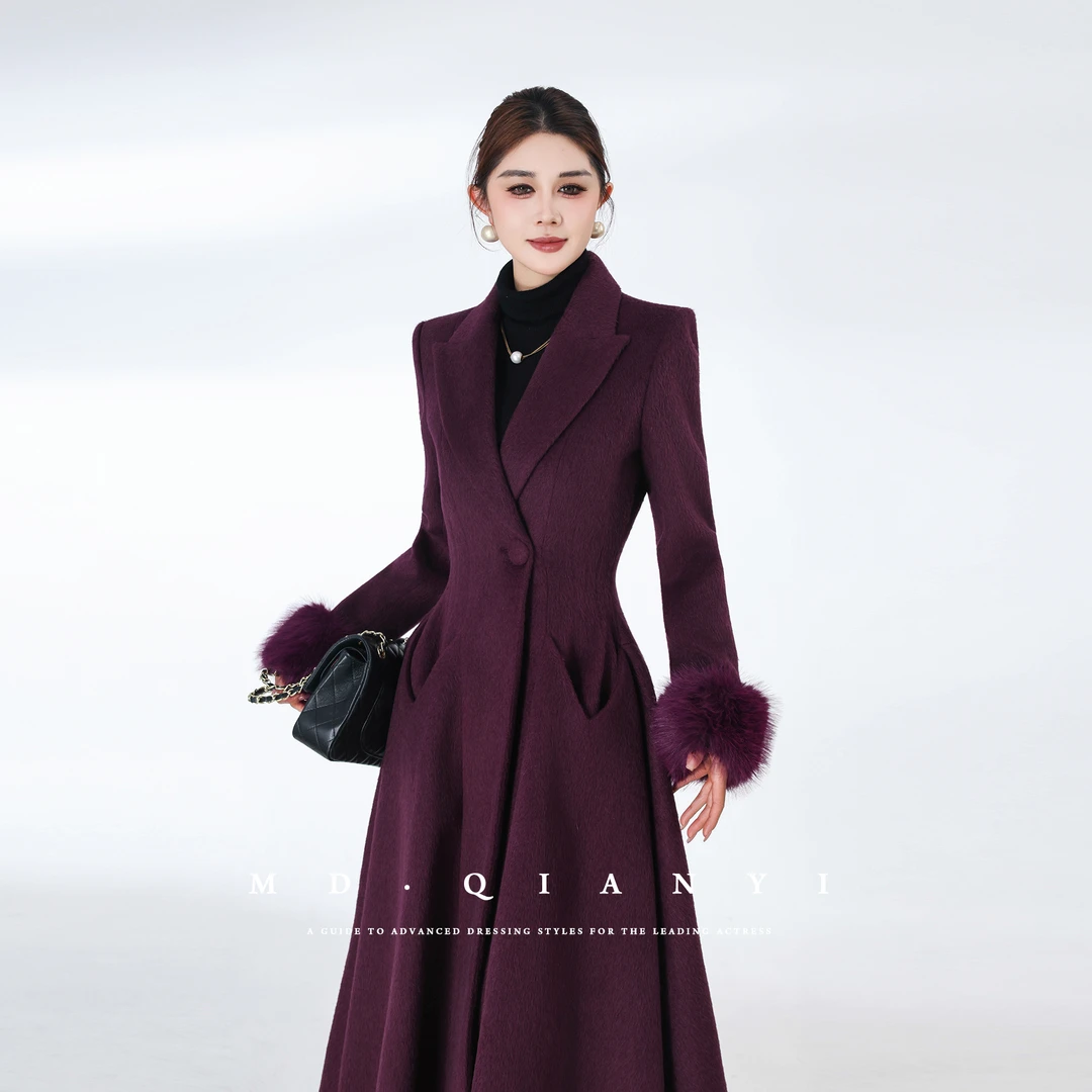 多多专属【向暖而生】2025冬季羊毛大衣百搭时尚休闲毛呢外套