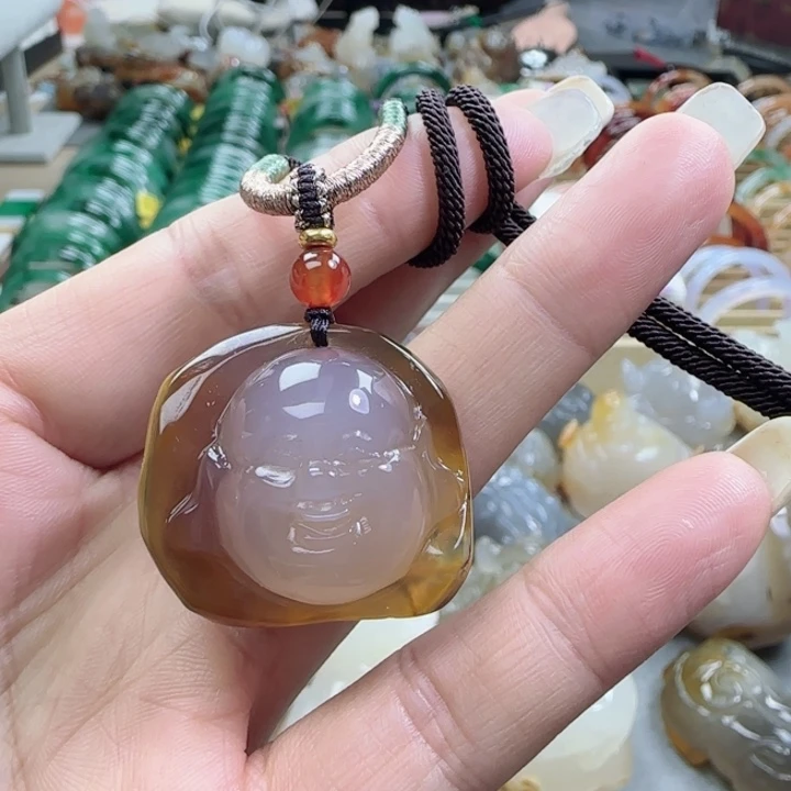 玛瑙/玉髓合金吊坠