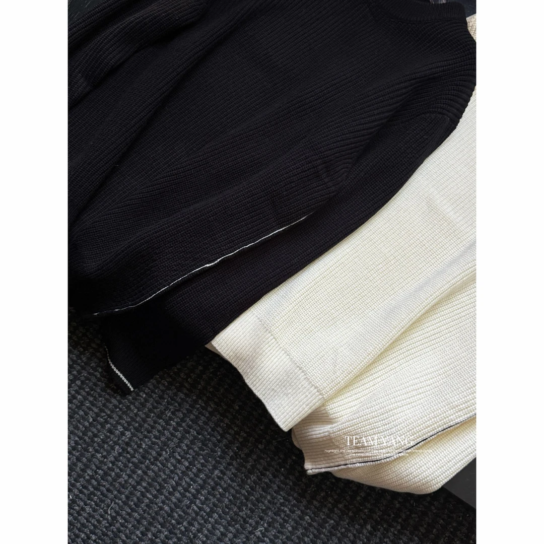 Team Yang-秋冬新品P家羊毛加厚针织极简百搭休闲套头毛衣BT006