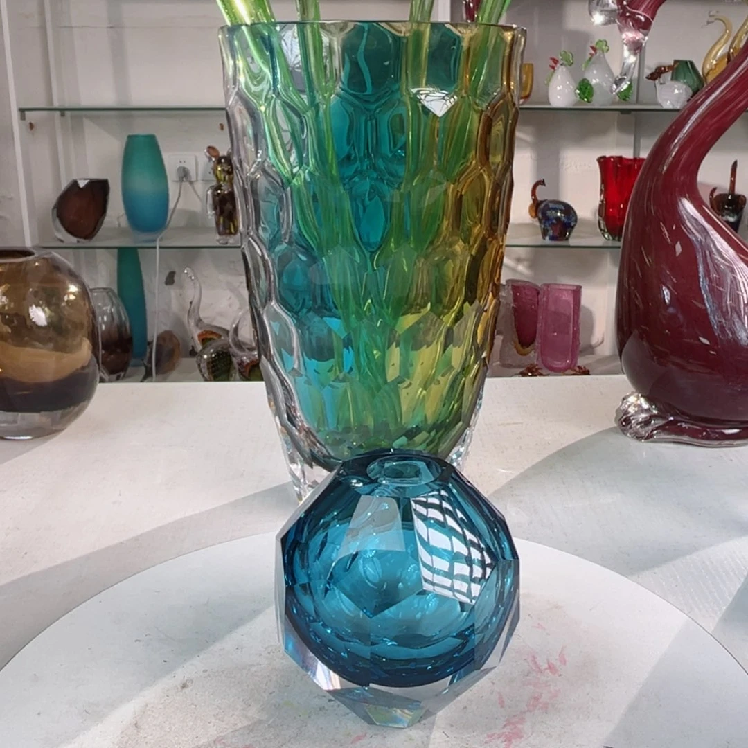 10 高轻奢琉璃花器福利正常手工痕迹