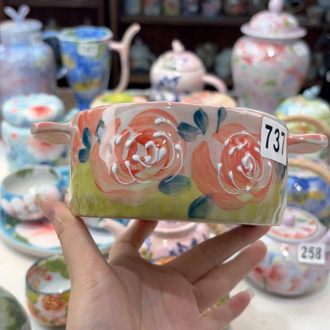 景德镇手绘高温釉下彩陶瓷茶具