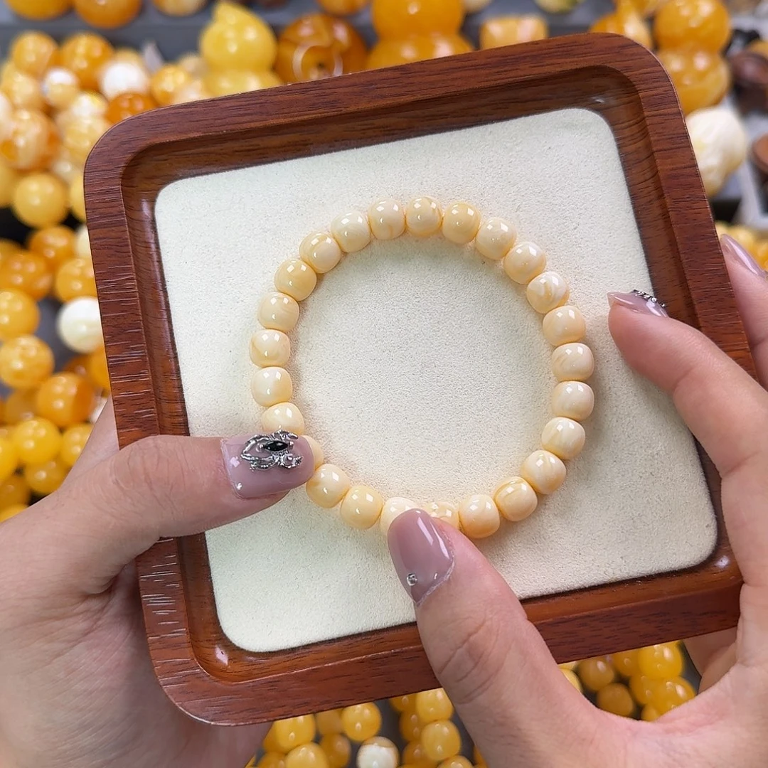 蜜蜡未镶嵌珠宝奇石同料9mm