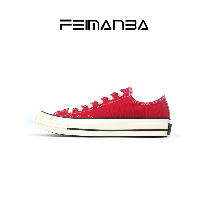 FEIMANBA基石系列 经典低帮休闲运动鞋红色韩版女