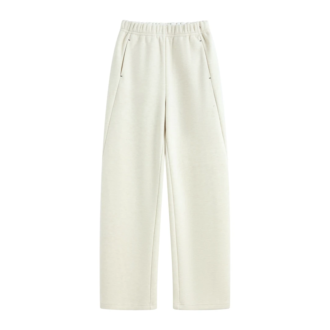 31632 秋冬通勤百搭羊绒松紧腰休闲镰刀裤女0047