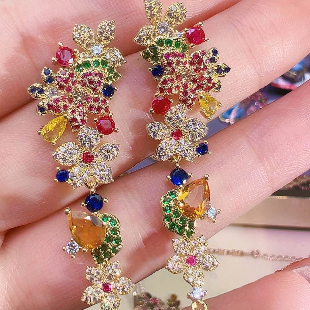 黄晶耳饰未镶嵌耳钉