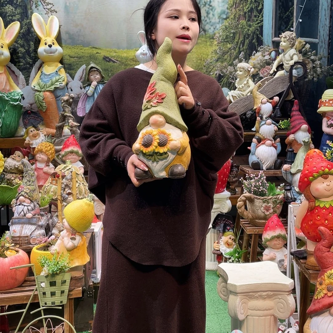 摆件微瑕花园摆件红红火火