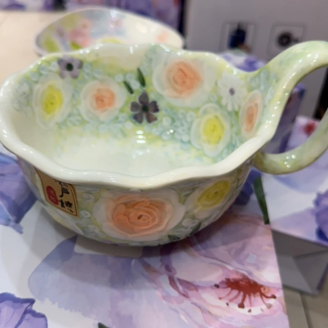 月季花韵8.5寸复古盘精致美观实用餐具