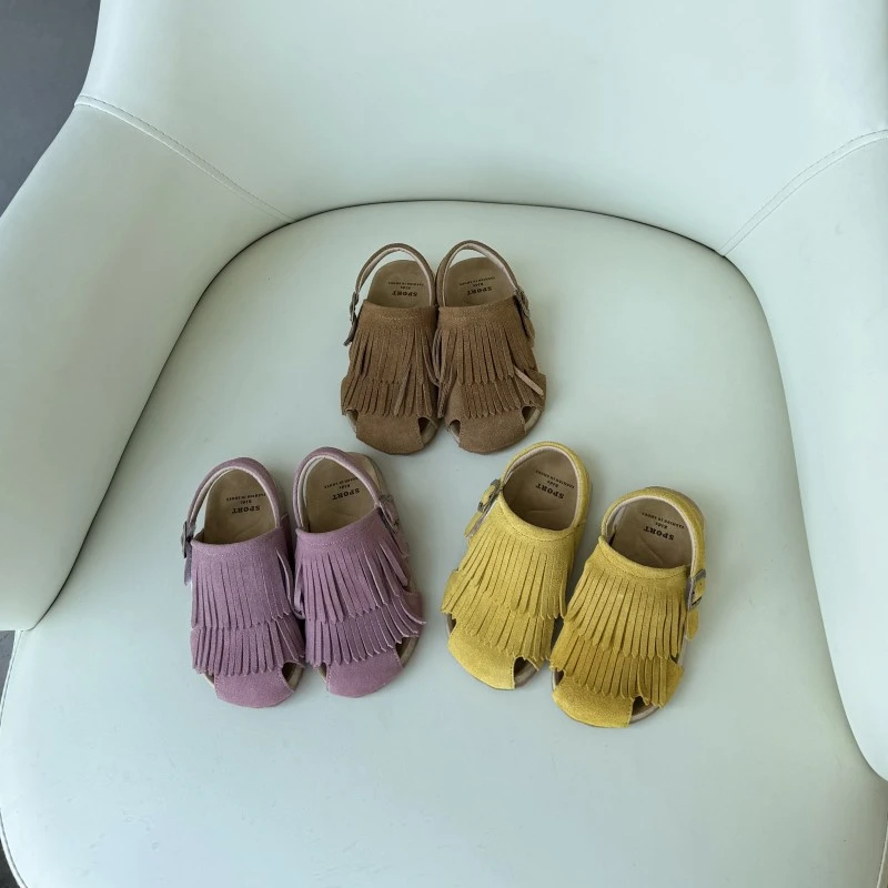 真皮儿童勃肯凉鞋休闲鞋包头女童凉鞋