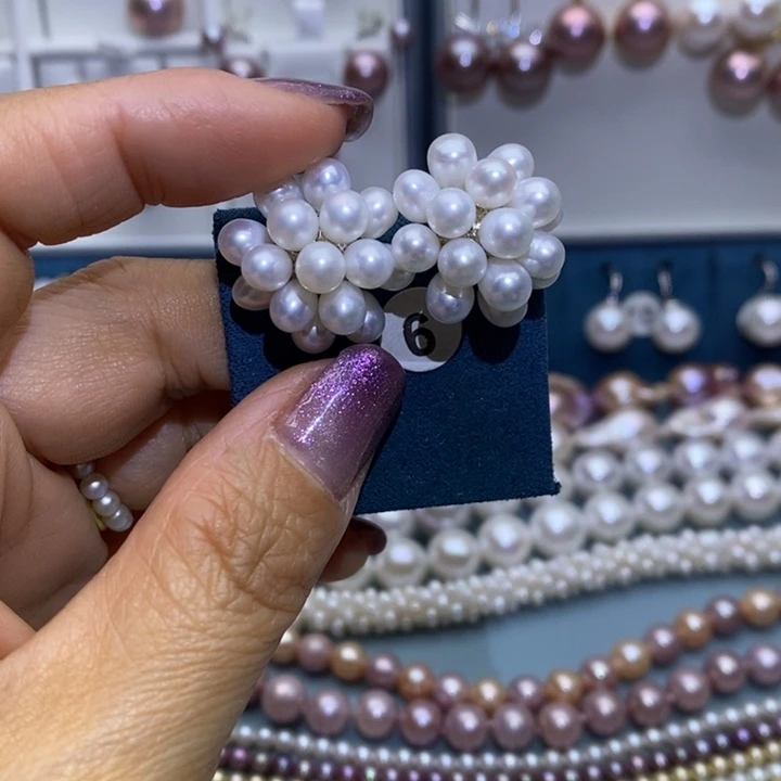 类***型珠宝首饰淡水珍珠银S925镶嵌