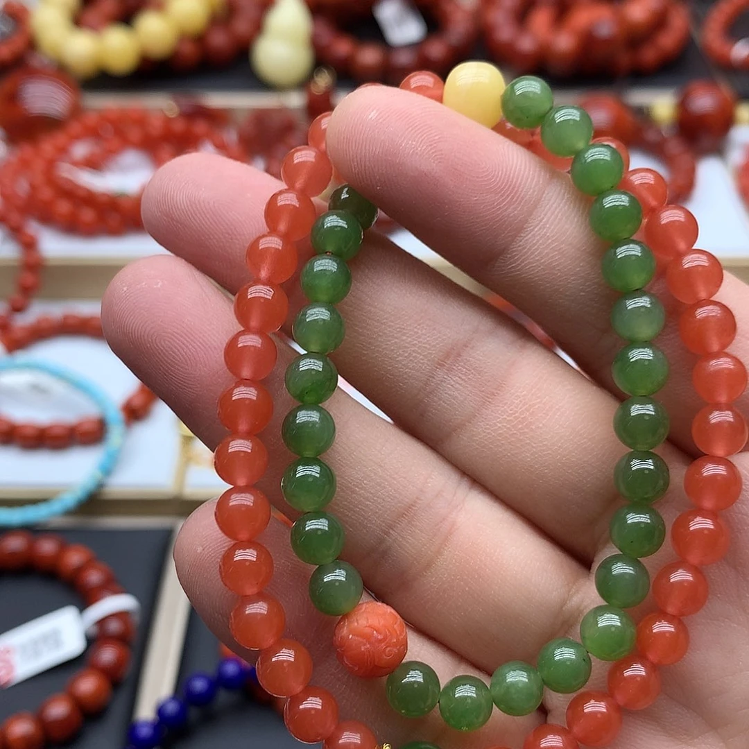 未镶嵌手链南红玛瑙