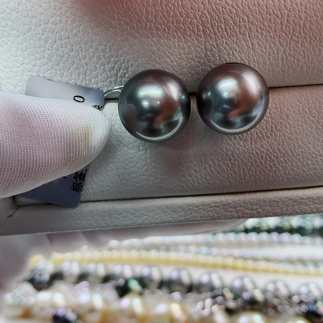 未镶嵌耳饰海水珍珠13-14