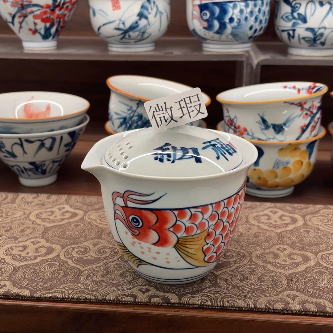 微瑕釉下彩纯手绘