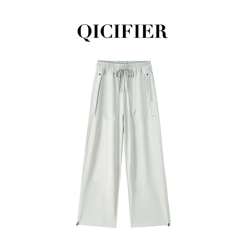 灰色  乐石软壳裤 休闲运动直筒长裤 9110