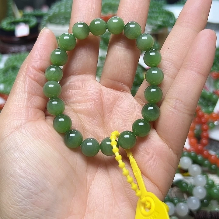 和田玉（碧玉）手链未镶嵌牛*龙