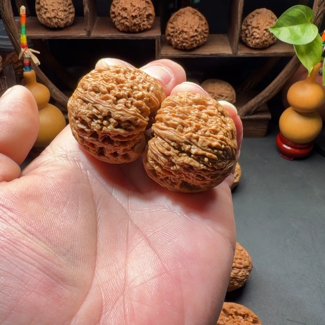 C***L把件文玩核桃南疆石团子凹底蚂蚁拉丝尺寸39