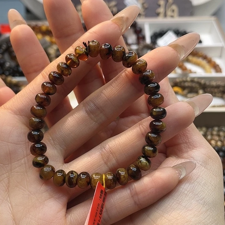 琥珀未镶嵌裸石7+蜜蜡手串