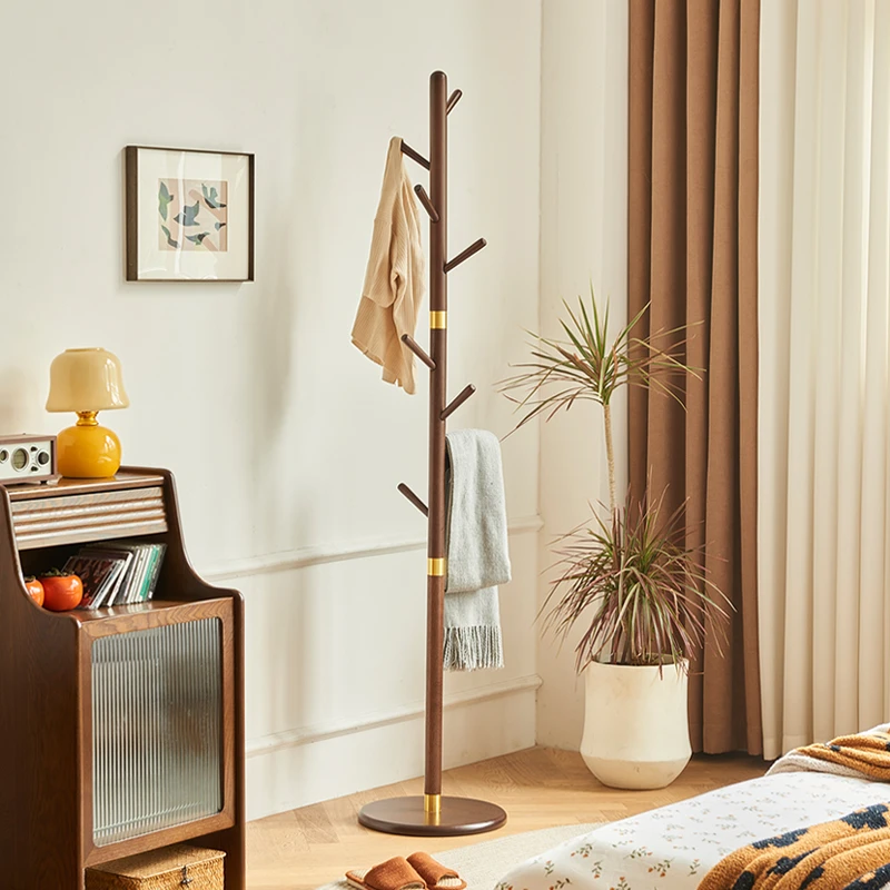 【多金衣帽架】实木落地卧室挂衣架简约衣服架客厅家用衣帽置物架