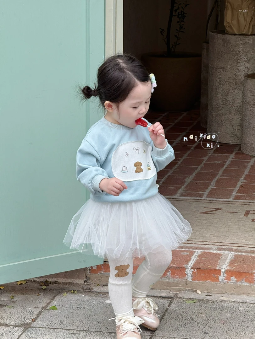 套头女常规春秋套装卡通童装卫衣包屁衣纱裙针织女宝半身裙