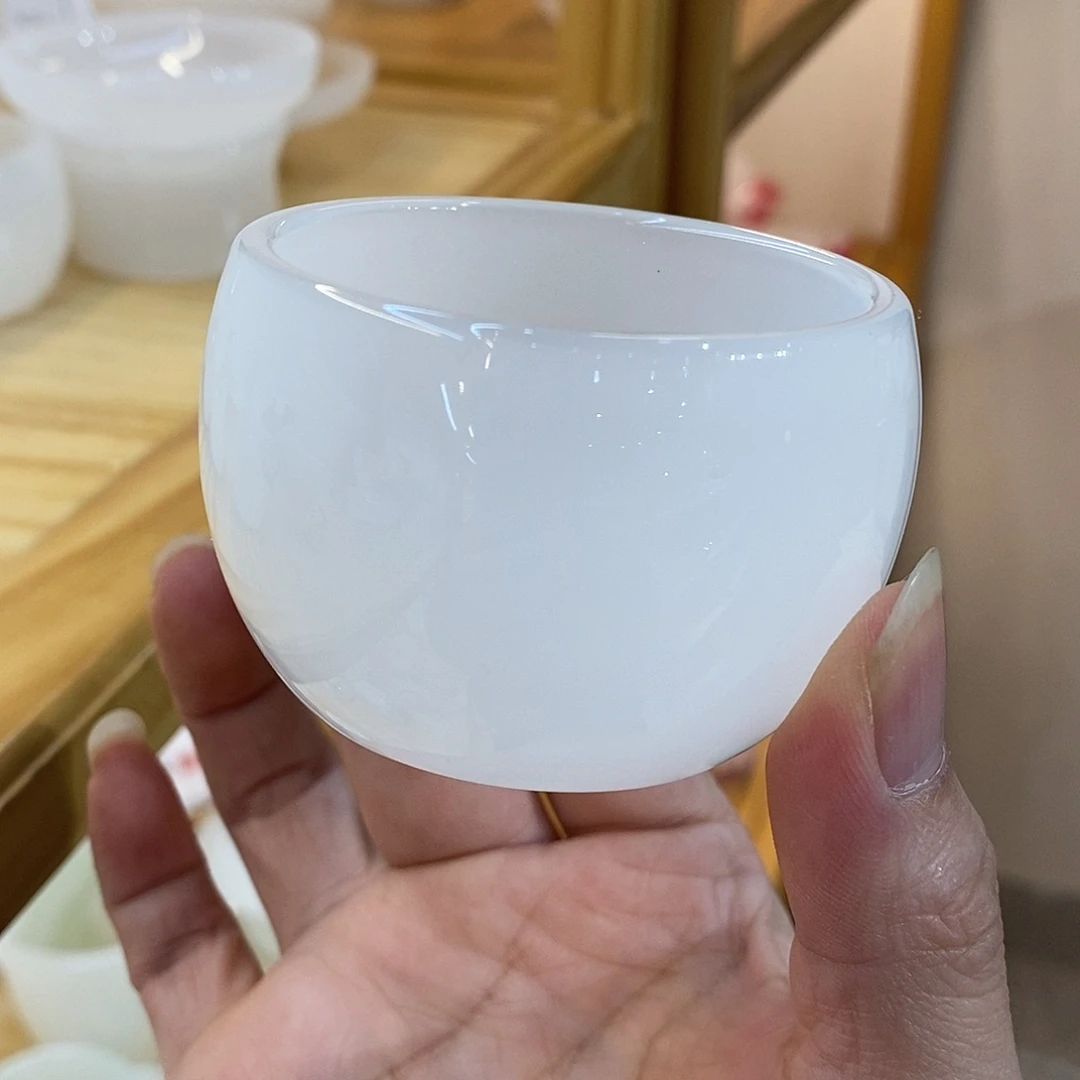 琉璃手工艺品白玉琉璃客杯