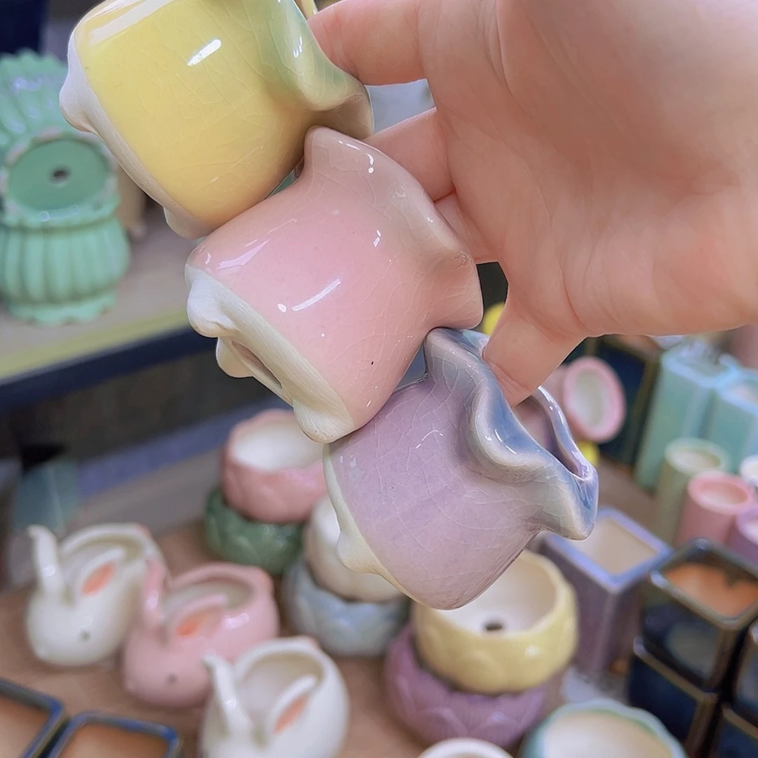 红陶陶瓷花盆当场满12包邮