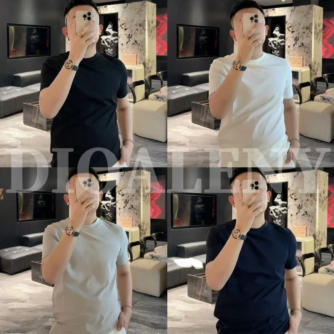 【帅老板】100夏季轻奢男士T恤净版细朱迪棉舒适透气短袖