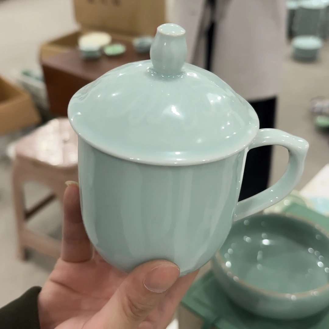 龙泉云间青瓷小米茶器