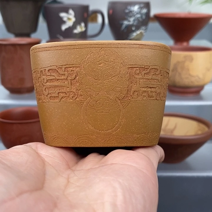 紫砂茶杯宜兴紫砂主人杯