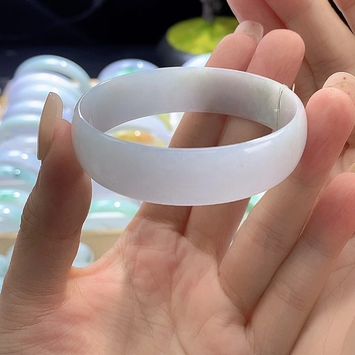 煜***）未镶嵌手链翡翠小雅54圈口