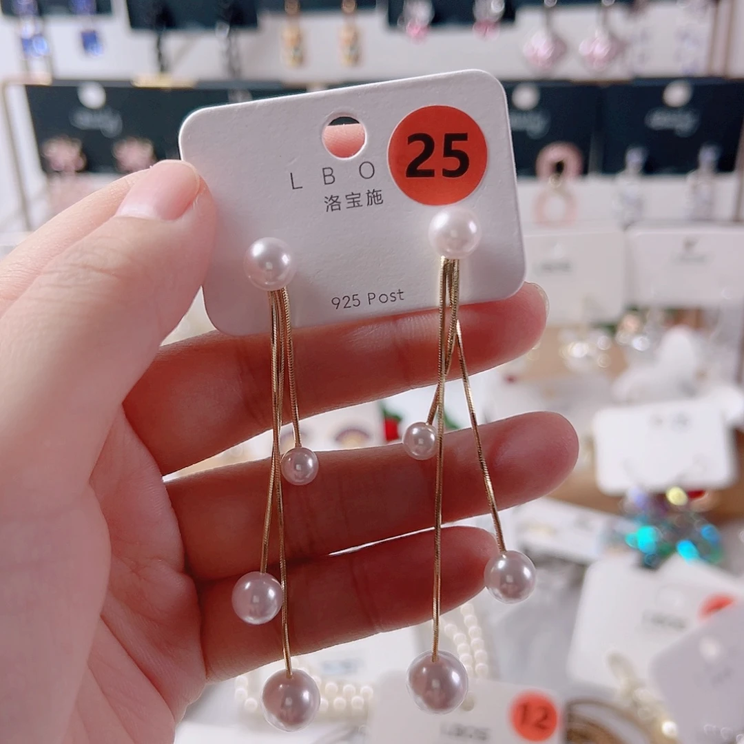 锆石纯铜合金耳环