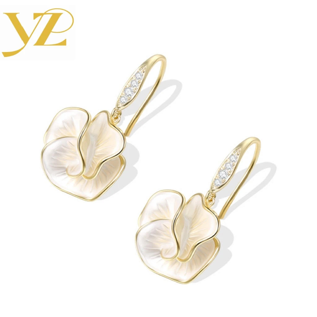 铜合金耳饰 3060气质轻奢百搭无蕊之花耳钉