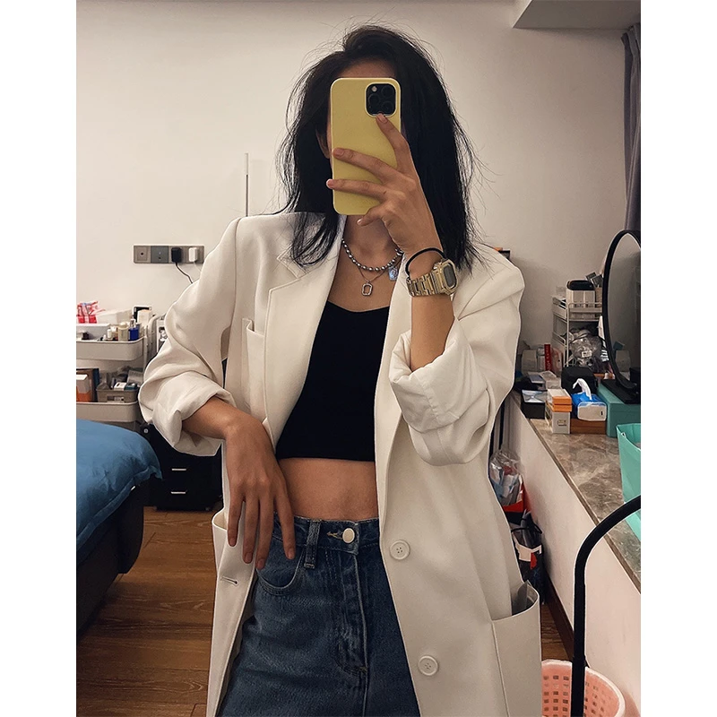 A美洋MEIYANG 东丽西装 经典廓形宽松长袖通勤西服外套