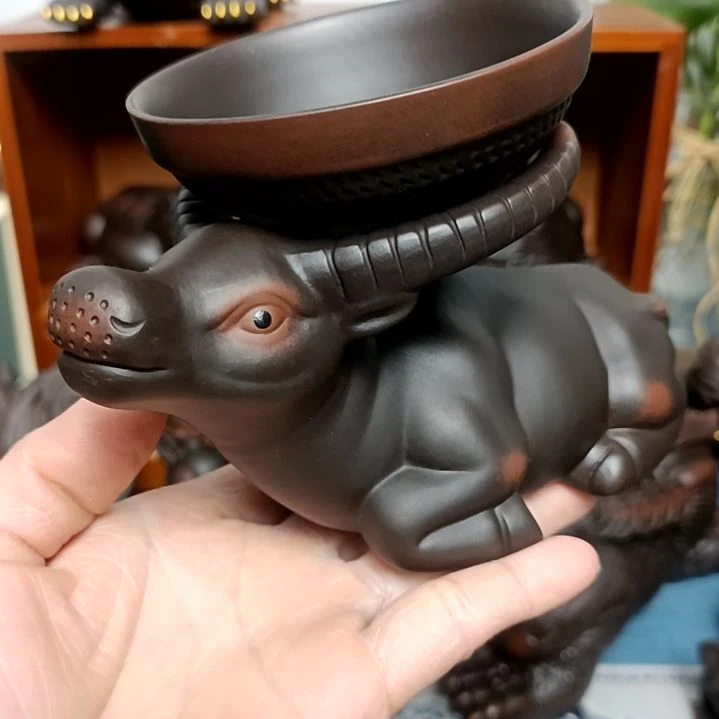 茶宠紫陶牛过滤组合